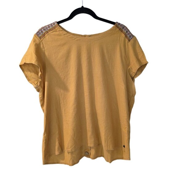 sherpa adventure gear Tops - SHERPA Adventures Mustard Yellow Hemp blend Top - Sz XL